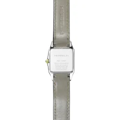 Montre HERBELIN Luna femme analogique acier bicolore bracelet cuir noir