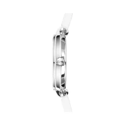 Montre HERBELIN Newport femme acier racelet caoutchouc blanc