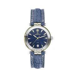 Montre Herbelin Newport homme acier bracelet cuir bleu