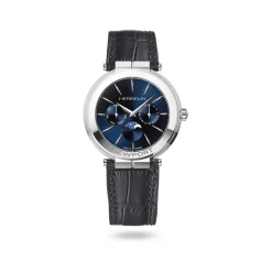 Montre Herbelin Newport homme acier bracelet cuir bleu