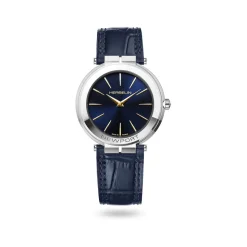 Montre Herbelin Newport homme acier bicolore bracelet cuir bleu