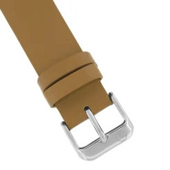 Montre homme acier bracelet cuir marron