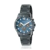 Montre homme chronographe  bracelet acier bleu