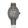 Montre homme squelette automatique acier bracelet acier