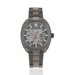 Montre homme squelette automatique acier bracelet acier