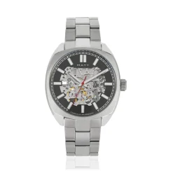 Montre homme squelette automatique acier bracelet acier