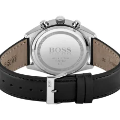 Montre Hugo Boss homme acier bracelet cuir noir