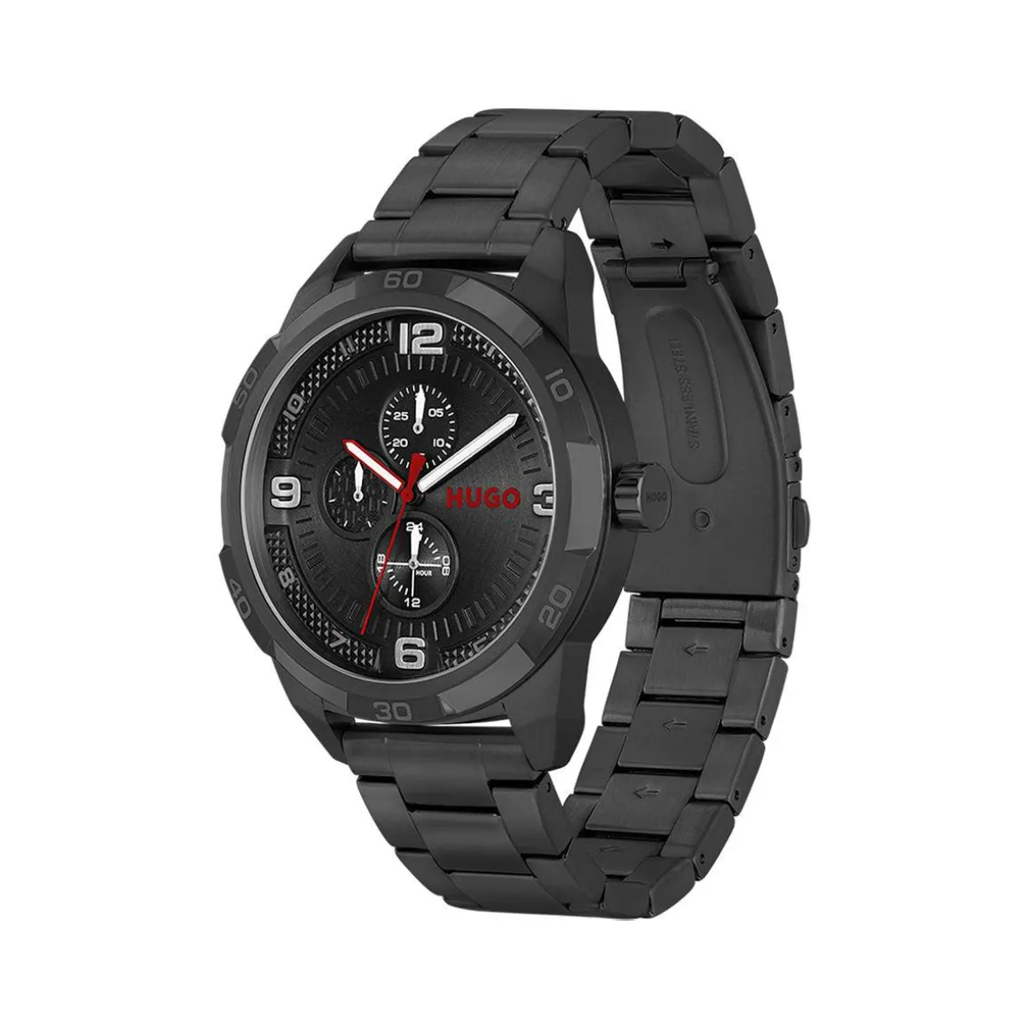 Montre HUGO Grip homme bracelet acier noir