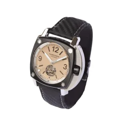 Montre HUMBERT-DROZ hd10 homme automatique, bracelet cuir noir