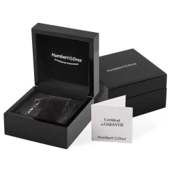 Montre HUMBERT-DROZ hd1 homme automatique, bracelet cuir noir