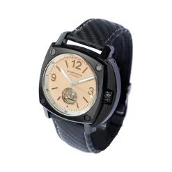 Montre HUMBERT-DROZ hd10 homme automatique, bracelet cuir noir
