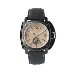 Montre HUMBERT-DROZ hd10 homme automatique, bracelet cuir noir