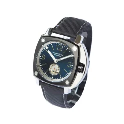 Montre HUMBERT-DROZ hd10 homme automatique, bracelet cuir noir