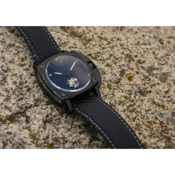 Montre HUMBERT-DROZ hd10 homme automatique, bracelet cuir noir