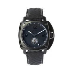 Montre HUMBERT-DROZ hd10 homme automatique, bracelet cuir noir