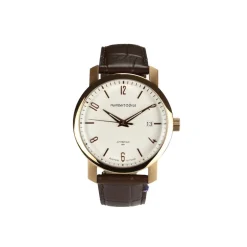 Montre HUMBERT-DROZ hd8 homme automatique, bracelet cuir marron clair