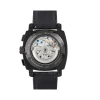 Montre HUMBERT-DROZ hd7 homme chronographe, bracelet cuir noir