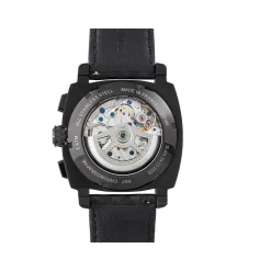 Montre HUMBERT-DROZ hd7 homme chronographe, bracelet cuir noir