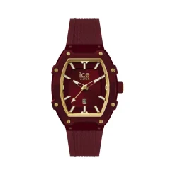 Montre ICE WATCH ice boliday - burgundy femme analogique, bracelet silicone rouge