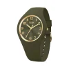 Montre ICE WATCH ice champagne femme bracelet silicone vert olive