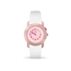 Montre ICE WATCH ice find enfant analogique, boîtier plastique rose, bracelet silicone blanc
