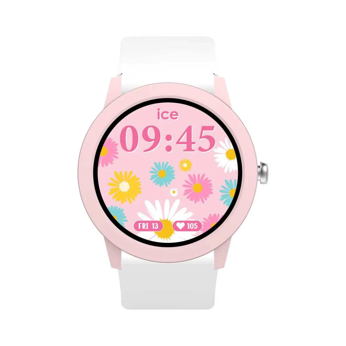 Montre ICE WATCH ICE SMART 3.0 Enfant connecté, cadran rose bracelet silicone blanc