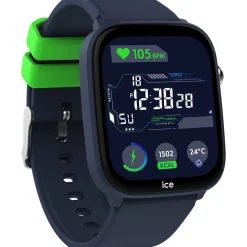 Montre ICE WATCH ice smart junior 3.0 fm enfant connecté,  boîtier plastique bleu, bracelet silicone bleu