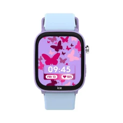 Montre ICE WATCH ice smart junior 3.0 fm enfant connecté, boîtier plastique violet, bracelet silicone bleu