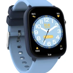 Montre ICE WATCH ice smart junior 3.0 fm enfant connecté, boîtier plastique bleu, bracelet silicone bleu