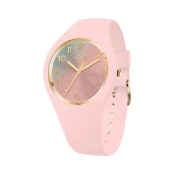 Montre ICE WATCH ice sunset femme analogique, boîtier silicone rose, bracelet silicone rose