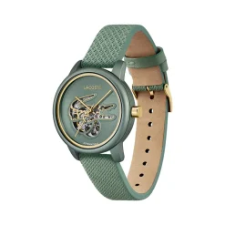 Montre LACOSTE.12.12 automatique femme automatique, bracelet cuir vert