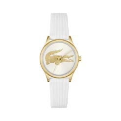 Montre LACOSTE crocodelle femme bracelet silicone blanc