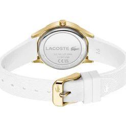 Montre LACOSTE crocodelle femme bracelet silicone blanc