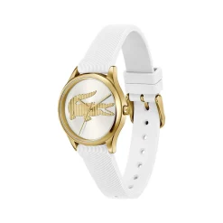 Montre LACOSTE crocodelle femme bracelet silicone blanc