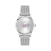 Montre LACOSTE crocodelle femme bracelet acier inoxydable gris