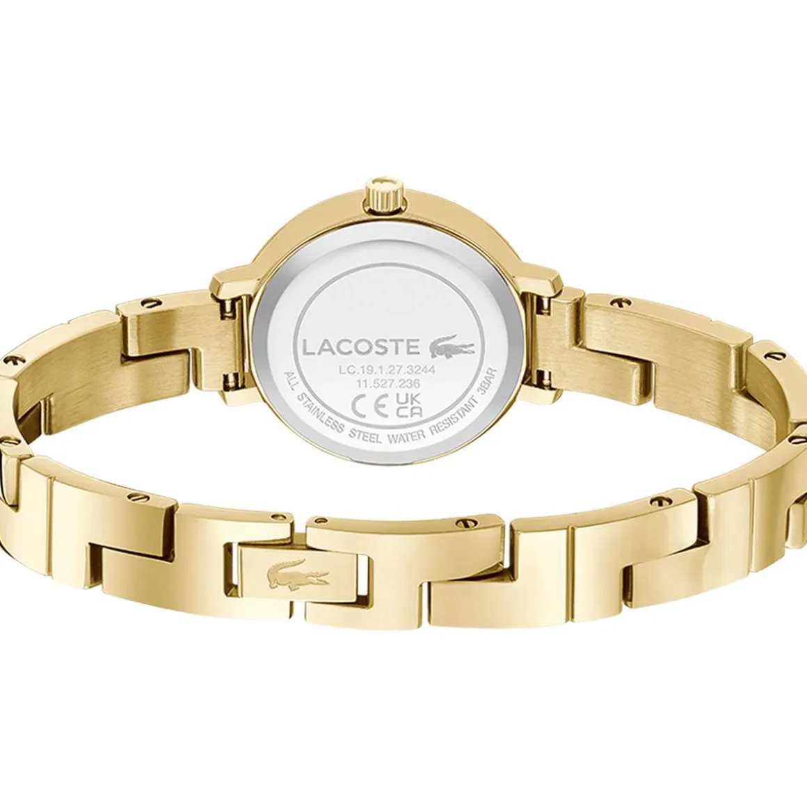 Montre LACOSTE femme bracelet acier inoxydable doré jaune