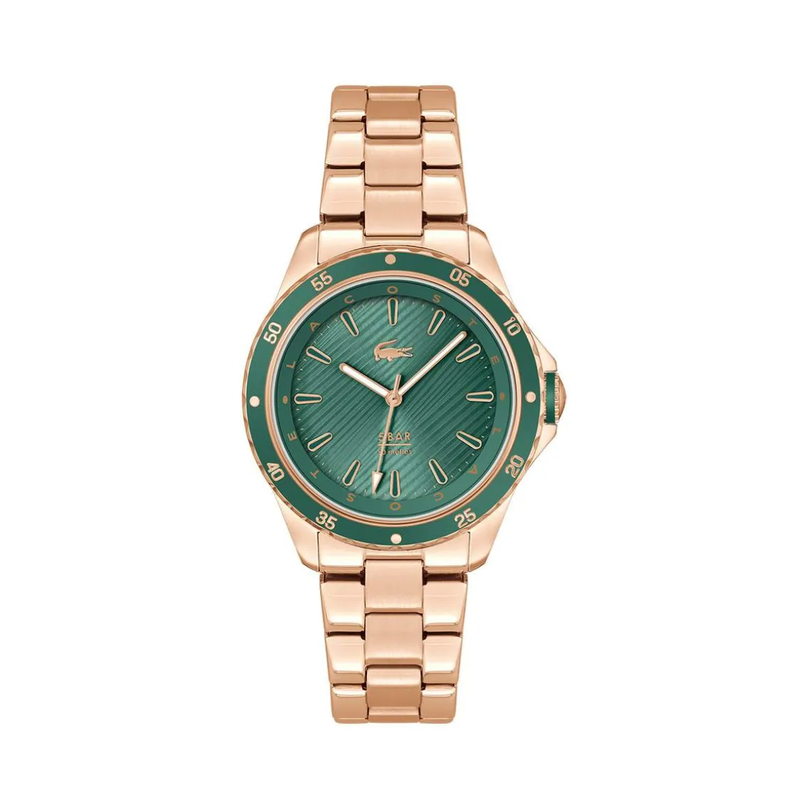 Montre LACOSTE femme bracelet acier inoxydable doré rose