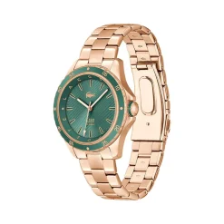 Montre LACOSTE femme bracelet acier inoxydable doré rose