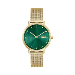 Montre LACOSTE femme bracelet silicone doré jaune