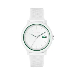 Montre Lacoste.12.12. homme résine bracelet silicone blanc