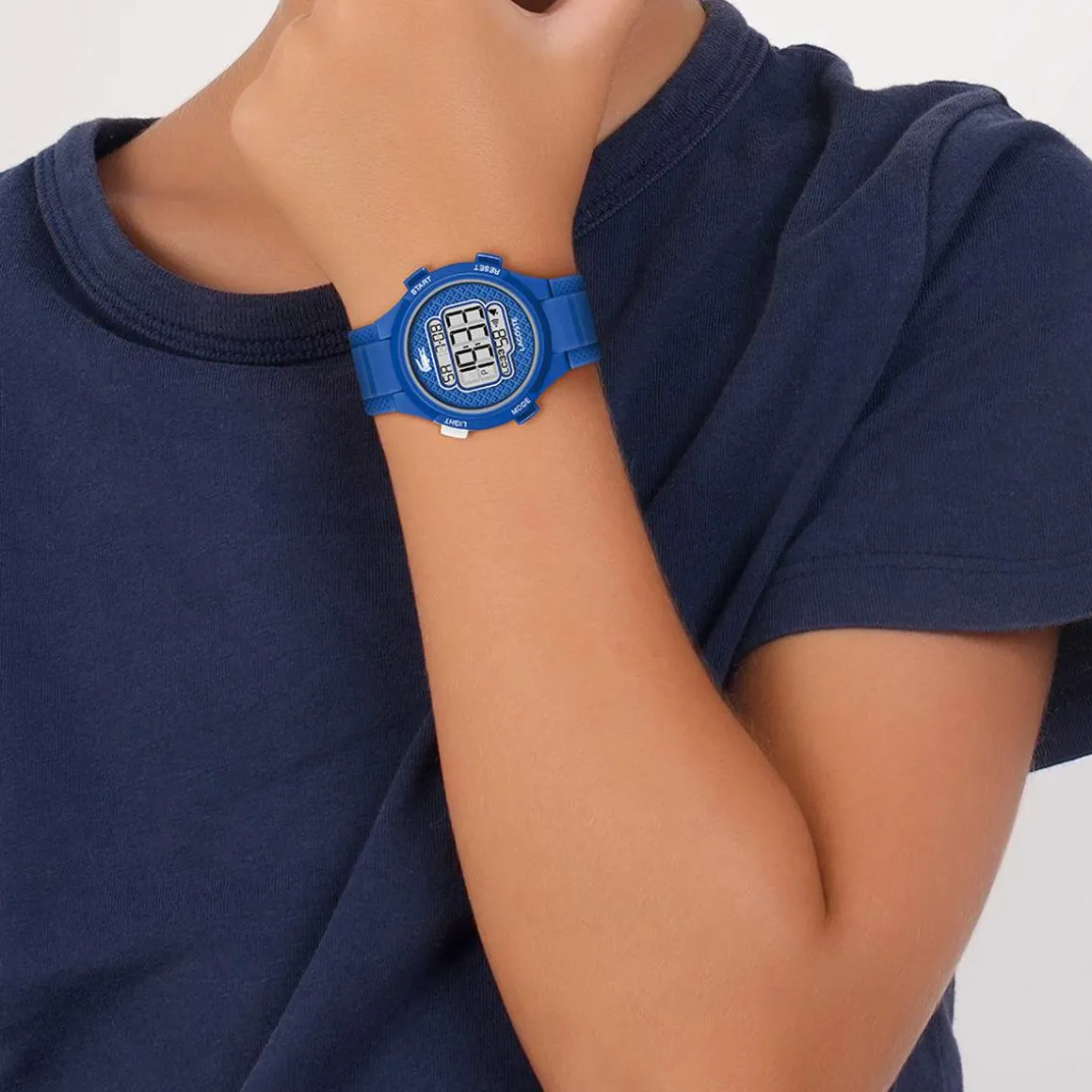 Montre LACOSTE lc33 enfant bracelet silicone bleu