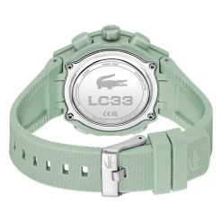 Montre LACOSTE lc33 femme vert cadran beige bracelet silicone