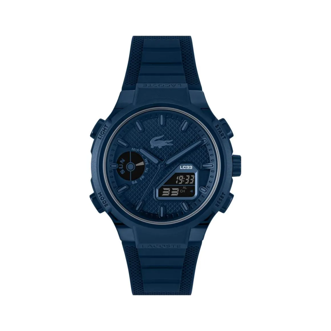 Montre LACOSTE lc33 homme bracelet silicone bleu