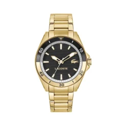 Montre LACOSTE mainsail homme bracelet acier inoxydable doré jaune
