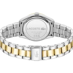 Montre LACOSTE parisienne femme bracelet acier inoxydable bicolore jaune