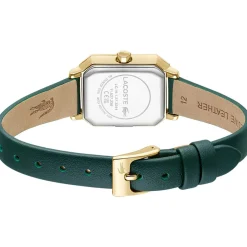 Montre LACOSTE parisienne femme cadran doré jaune bracelet vert