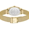 Montre LACOSTE parisienne femme bracelet acier inoxydable doré jaune