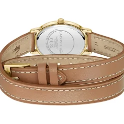Montre LACOSTE parisienne femme bracelet cuir marron