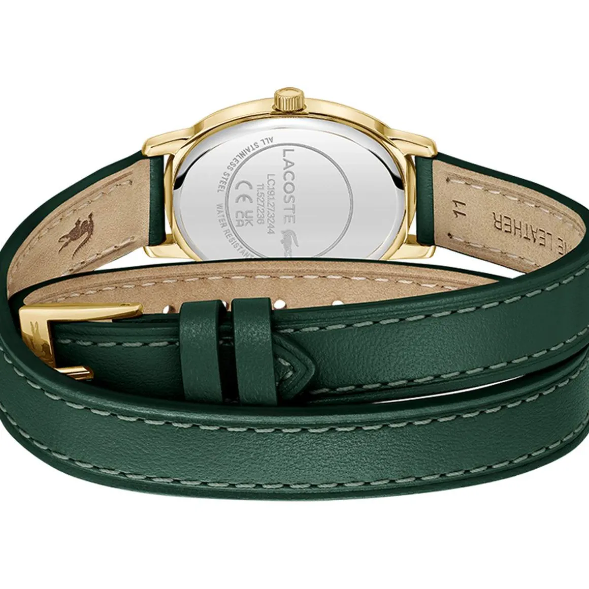 Montre LACOSTE parisienne femme bracelet cuir vert
