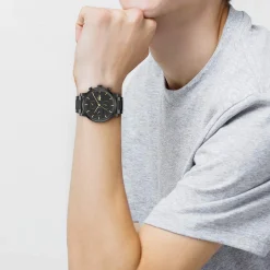 Montre LACOSTE replay homme bracelet acier inoxydable noir